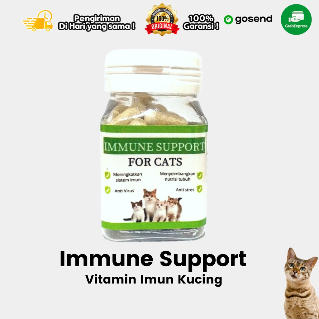 Vitamin Imun Kucing Anti Stress  Immune Support 50 Kapsul