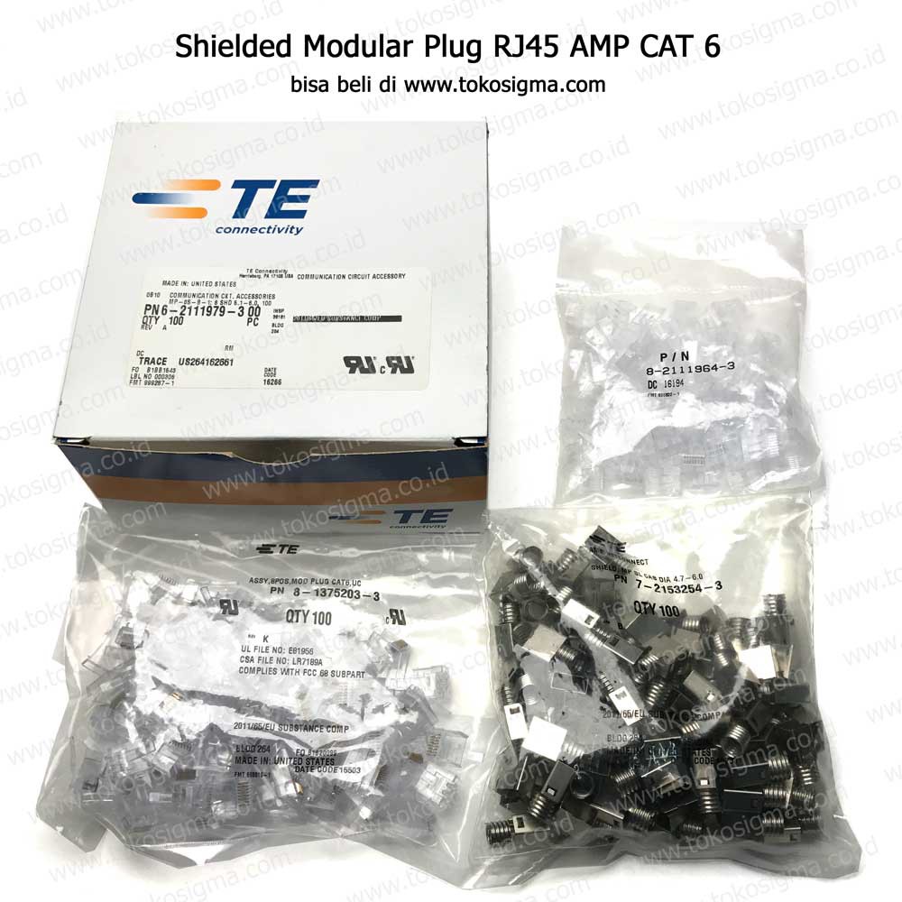 Shielded Modular Plug KONEKTOR RJ 45 AMP CAT 6