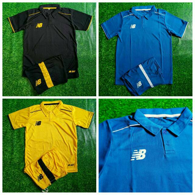 New STELAN JERSEY sepakbola futsal NB NEW BALANCE Hitam Kuning Biru