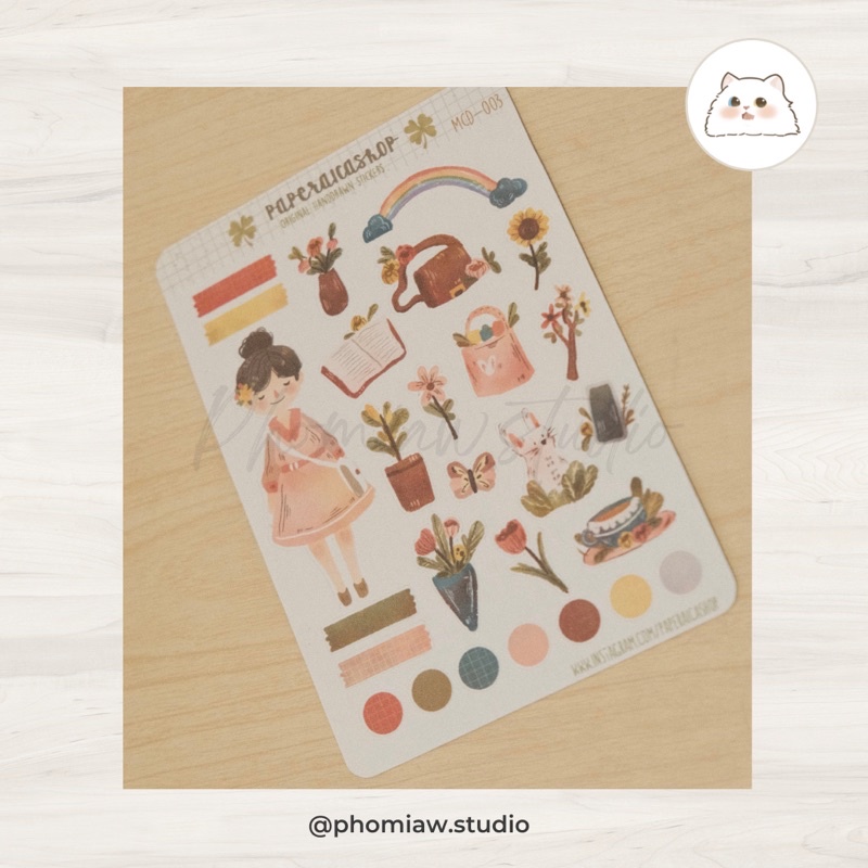

Cute Girl Spring Stickers, Pink Stickers, Girly Stickers, Journal Stickers