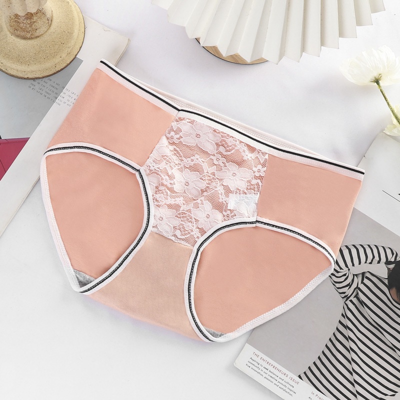 SC✌ CD663 CD Celana Dalam Wanita Anti Nyeplak Fashion Es Sutra Gaya Korea COD