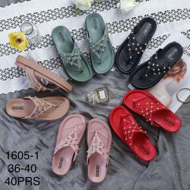 sandal jepit squeed bee 1605-1 sandal jepit manik mutiara