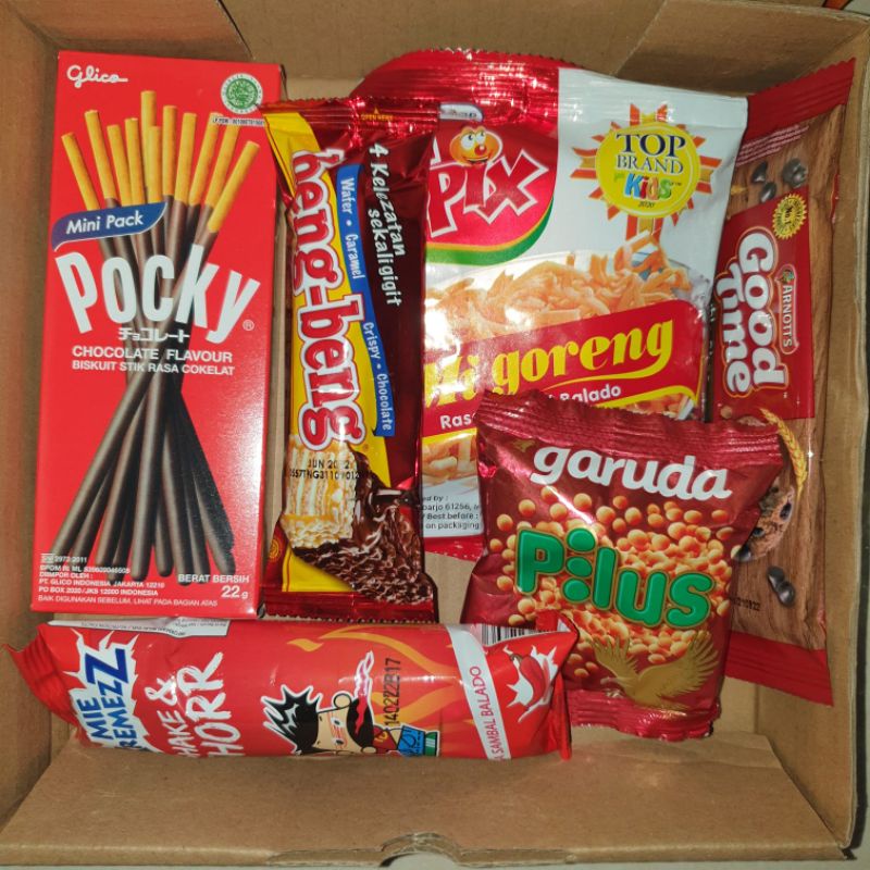

Hampers Snack Red series/ hampers murah / hapers snack kekinian