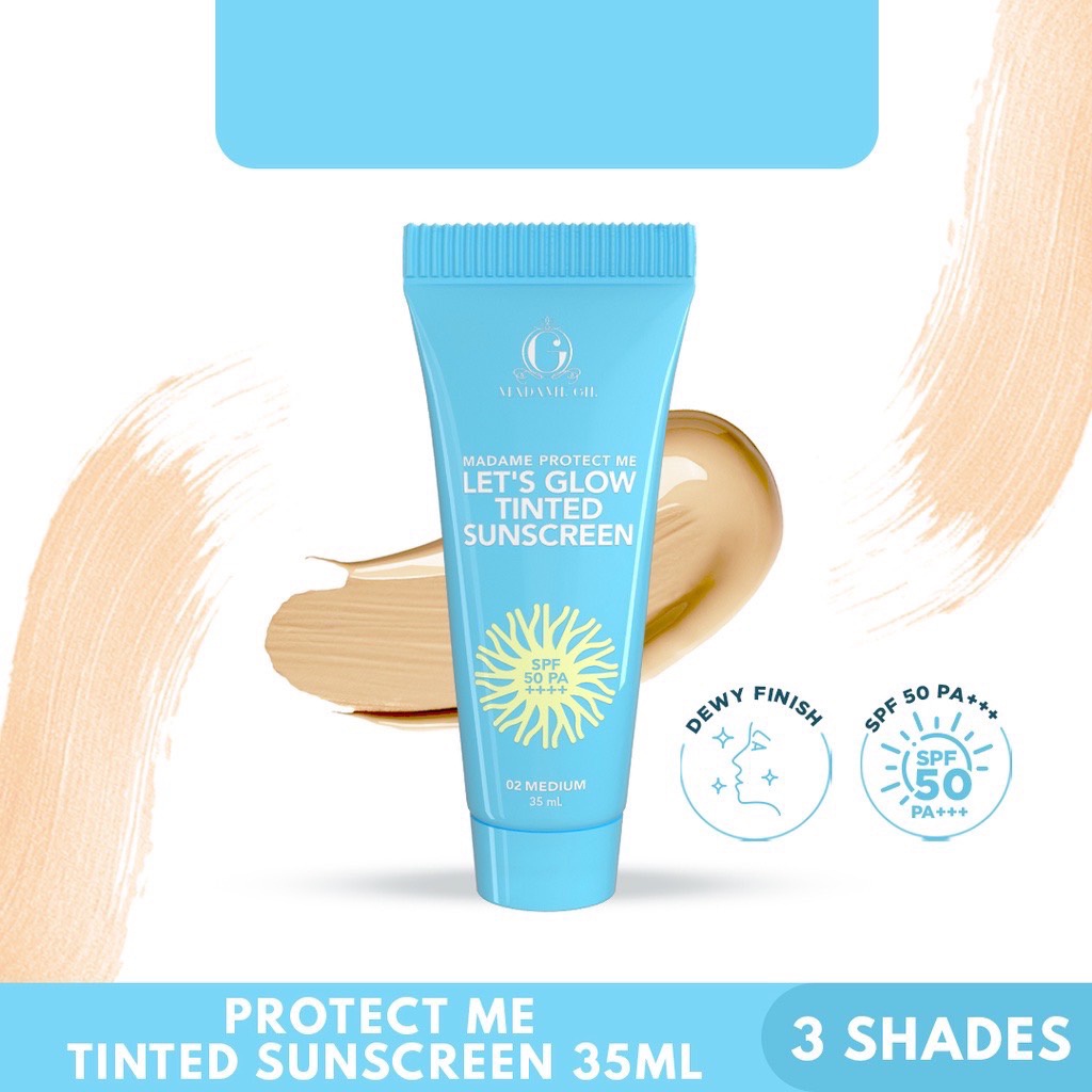 Madame Gie Sunscreen Protect Me Let's Glow Tinted Sunscreen 10ml SPF 50 PA ++++ RESMI BPOM