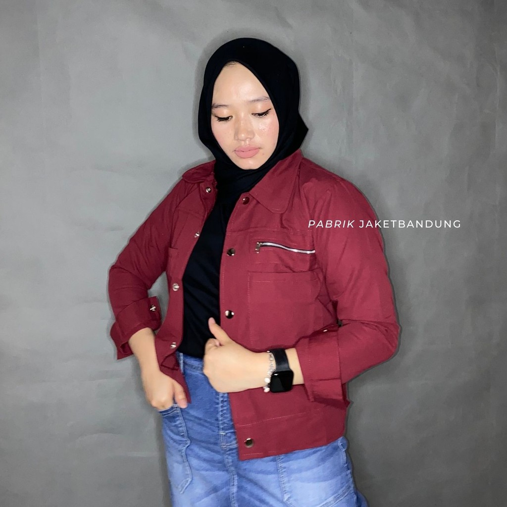 POLAND JAKET || POKET ZIPPY || JAKET WANITA