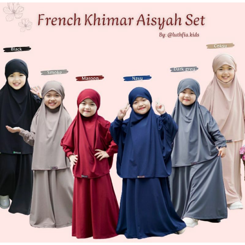 French Khimar Aisyah Luthfia Kids