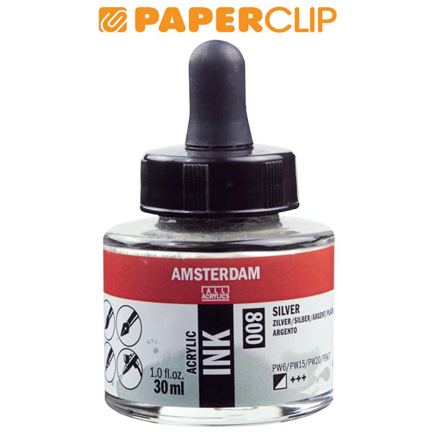 

CAT ACRYLIC AMSTERDAM 17208000AAC INK 30ML SILVER