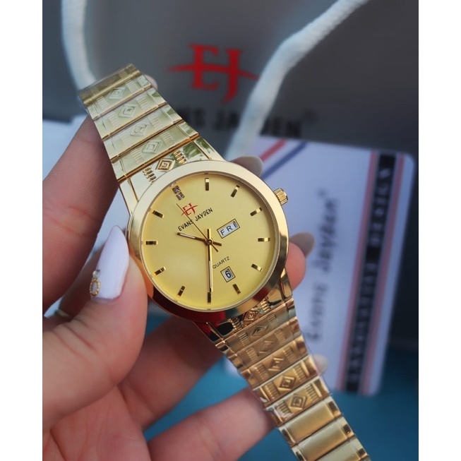 Jam Tangan Wanita Original Evans Jayden 5014 Tanggal & Hari Aktif