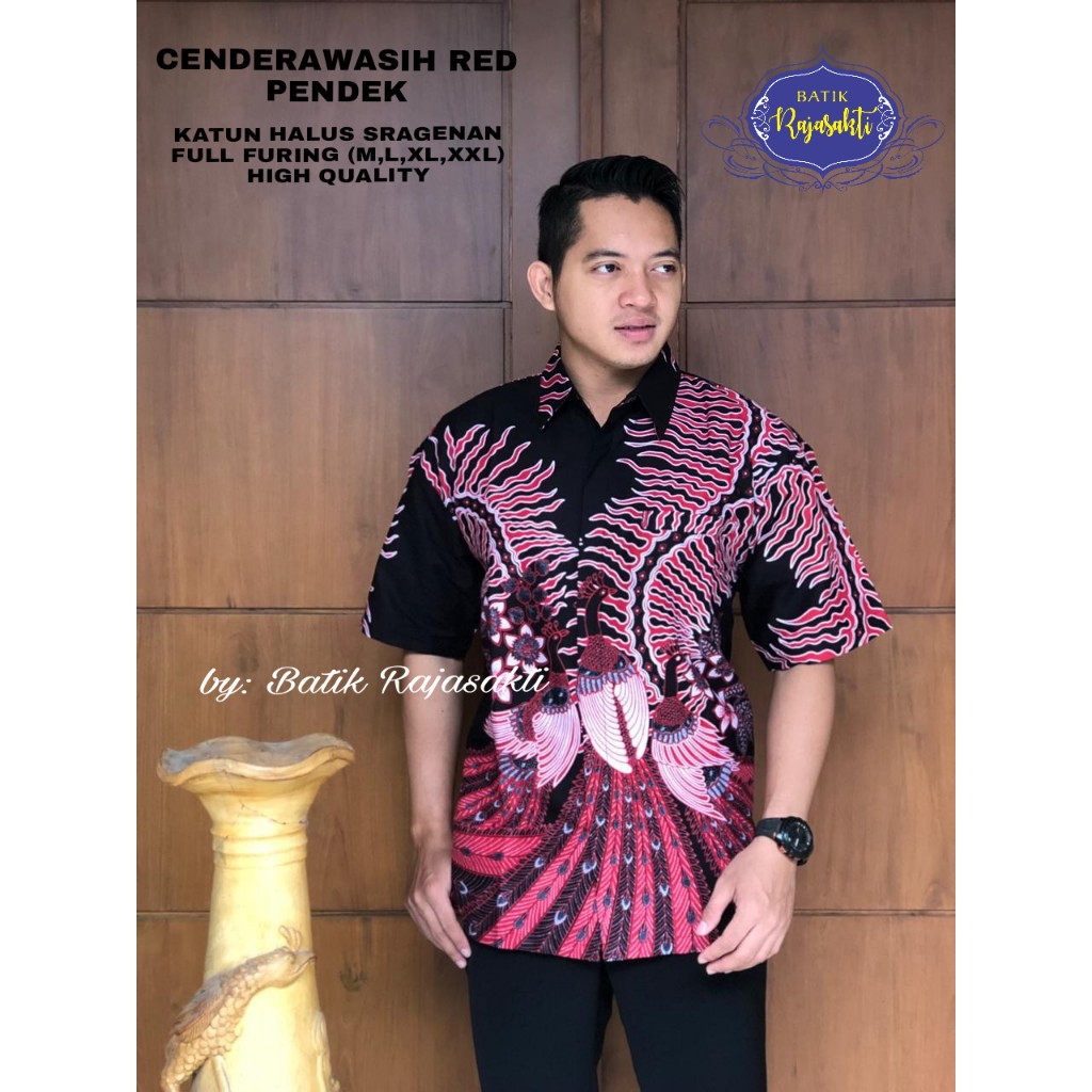 CENDRAWASIH RAJASAKTI KEMEJA BATIK SOLO PRIA LENGAN PENDEK LAPIS FURING ATASAN BATIK PREMIUM MODERN KATUN HALUS BAHUWIRYA  BANAMITRA BANAMITRA PUTIH BANGSAWAN BAYU PUTRA BERLIAN BIRU BHARATAYUDA BIMASENA BIRENDRA BIRU INDAH BRAHMAKERTA BRAHMAKERTA MERAH