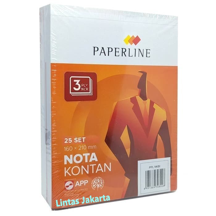 

Buku Nota Kontan Besar 3 Rangkap / 3 Ply NCR Merk Paperline ( Isi 10 buku )