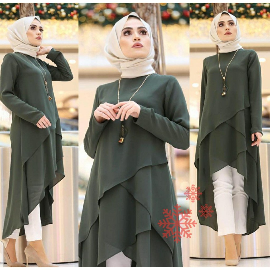 BEFAST - ZRX OOTD Tunik BORA / TUNIK ARASH / Tunik Wanita Muslimah / Fashion Wanita Remaja / Tunik Polos Casual / Tunik Maxy Lengan Panjang / Pakaian Wanita Hijab / Tunik Formal / Tunik Model Terbaru / Termurah