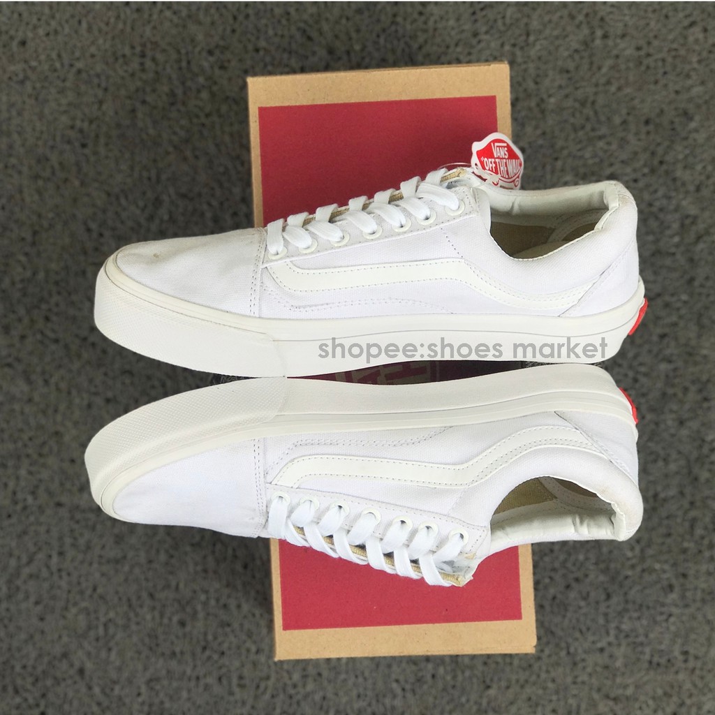 Vans Old Skool All White Full Putih Waffle Dt