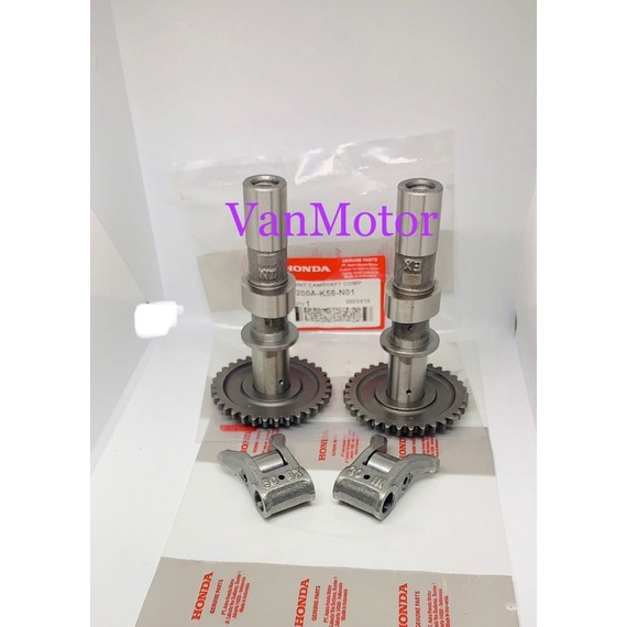 CAMSHAFT NOKEN AS SET PLATUK SUPRA GTR SONIC 150 NEW CB150R LED CB 150 R CBR150 HONDA K56 ORI TERMURAH  2pc noken in ex 2pc platuk in ex