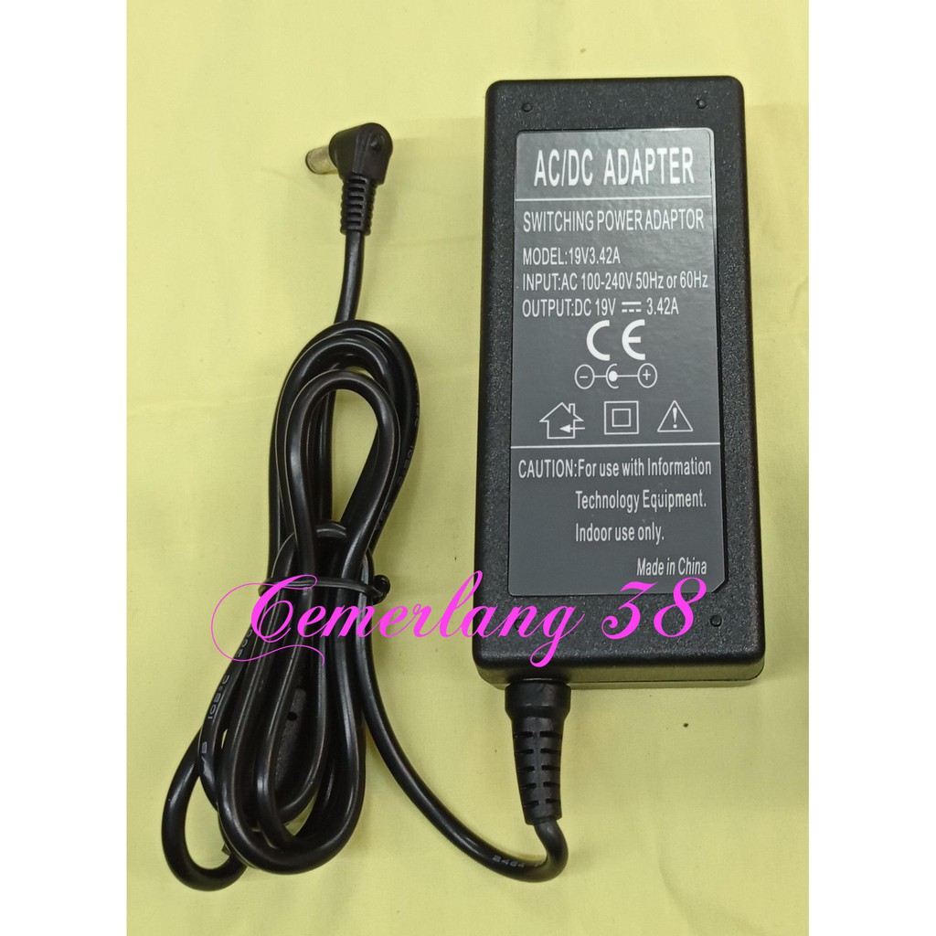 Adaptor / Charger Laptop / Notebook 19V-3,42A + Kabel Power AC 19 V