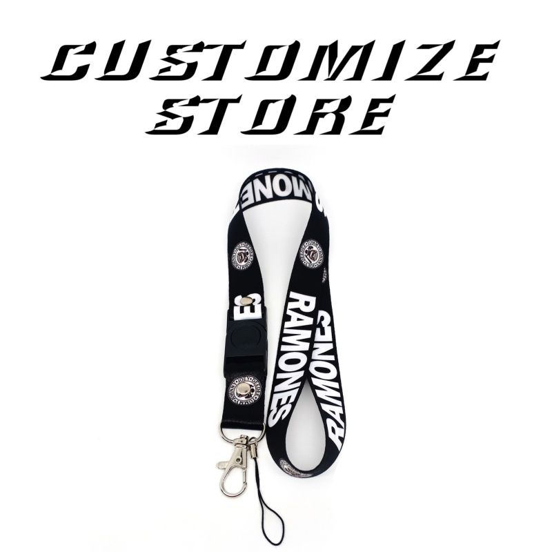 

LANYARD BAND RAMONES TALI ID CARD GANTUNGAN HP PODS NAME TAG