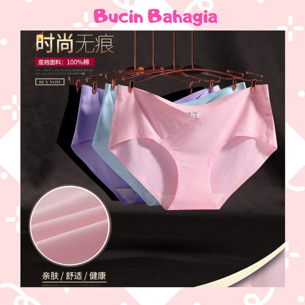 Celana Dalam Hamil Wanita Seamless Women Sexy CD polos Import CD Underwear Panties CD33