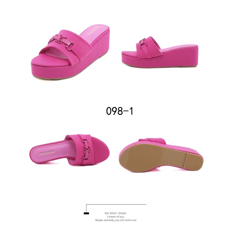 Logo Wedges Heel Sandals 098-1