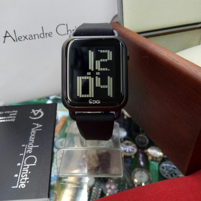 jam tangan digital wanita alexandre christie ac 9332 LH rubber