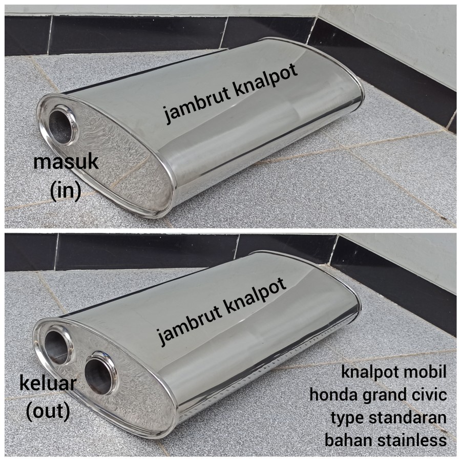 knalpot mobil honda grand civic standaran mugen stainless berkualitas