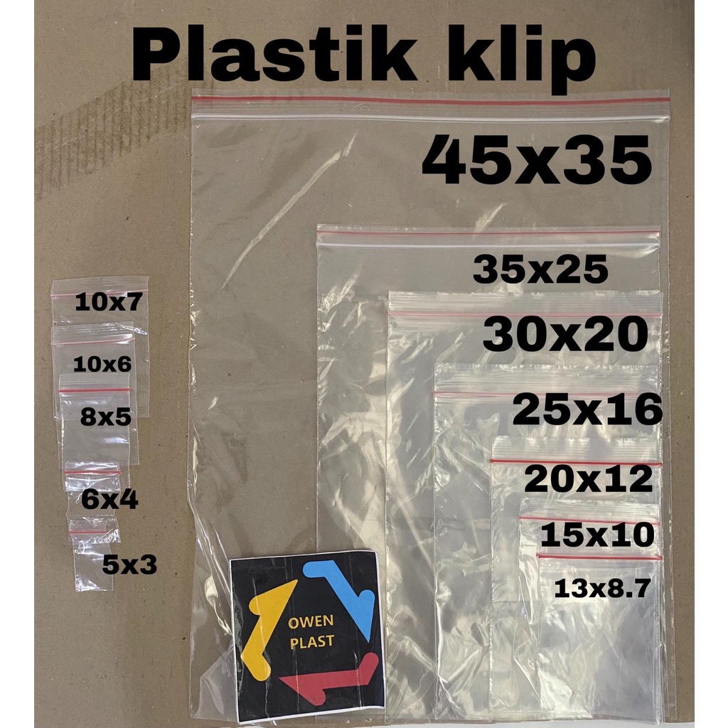 

Baru Plastik Klip/Klip Obat/Klip Kacang Ukuran 25X16 Isi 100 Pcs