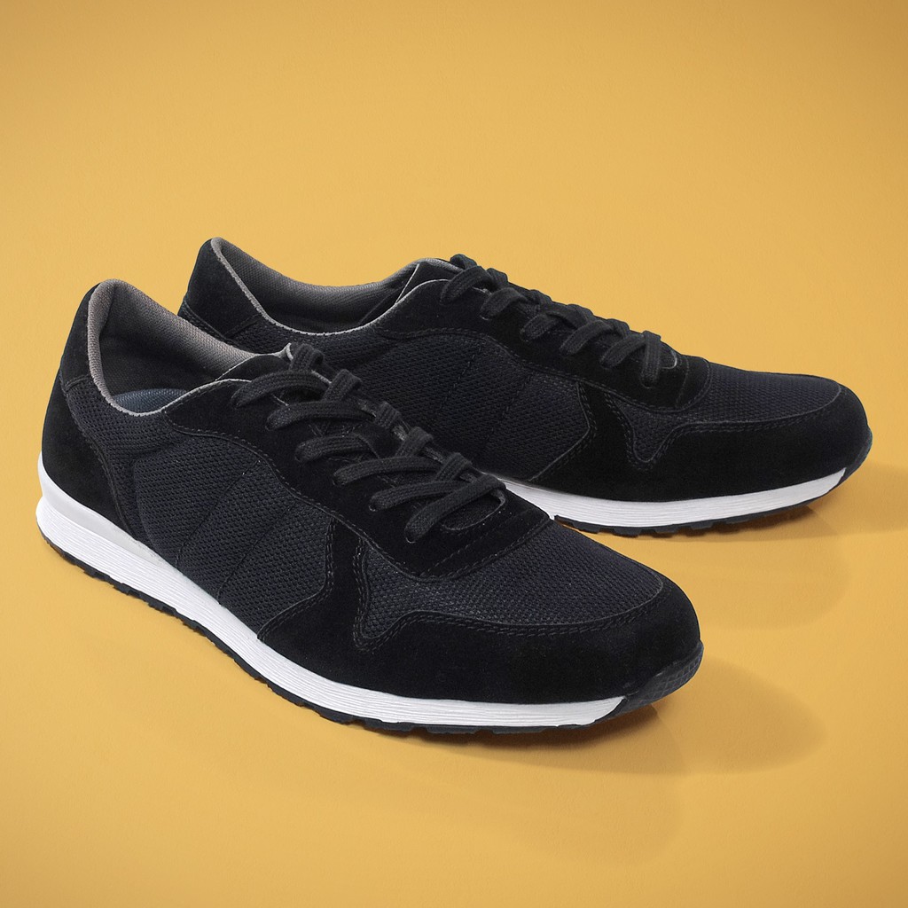 SWIFT BLACK |FORIND x Volve| Sepatu Sneakers Kets Running Sport Pria/Cowok/Men Sneakers Ori Footwear