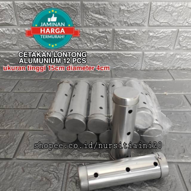 CETAKAN LONTONG 1 LUSIN - CETAKAN LONTONG ALUMUNIUM - CETAKAN LONTONG 15