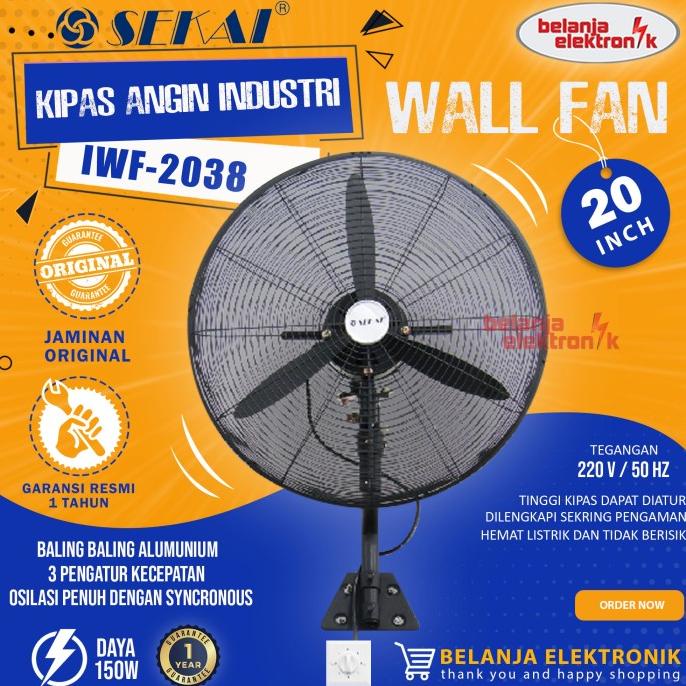 Jual New Kipas Angin Dinding Industri Sekai Wall Fan Inch Iwf Free Shopee Indonesia