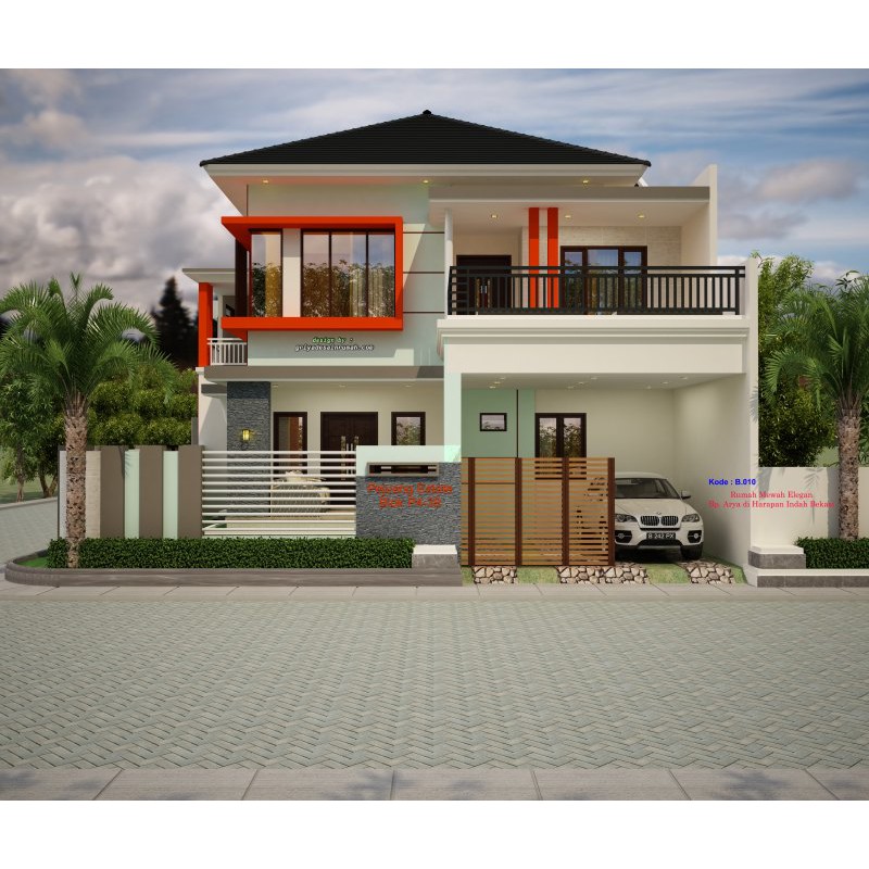 Desain Rumah 2 Lantai Mewah B 010 Shopee Indonesia