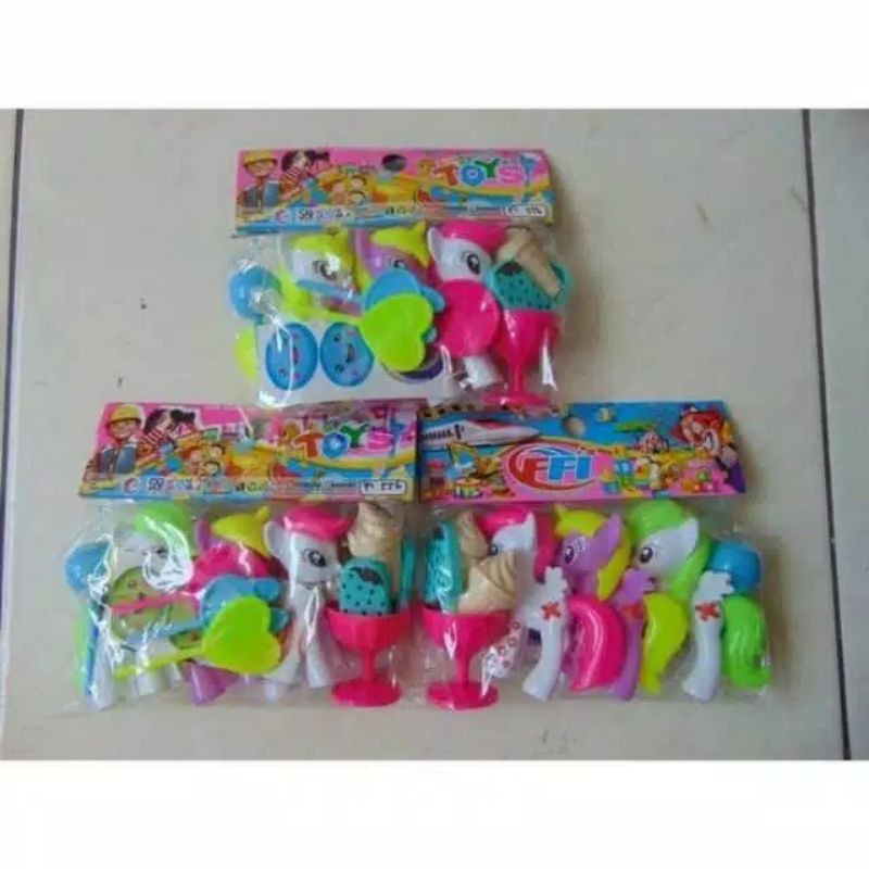 PROMO Mainan Kuda Poni Plastik Set Ice Cream FI 556