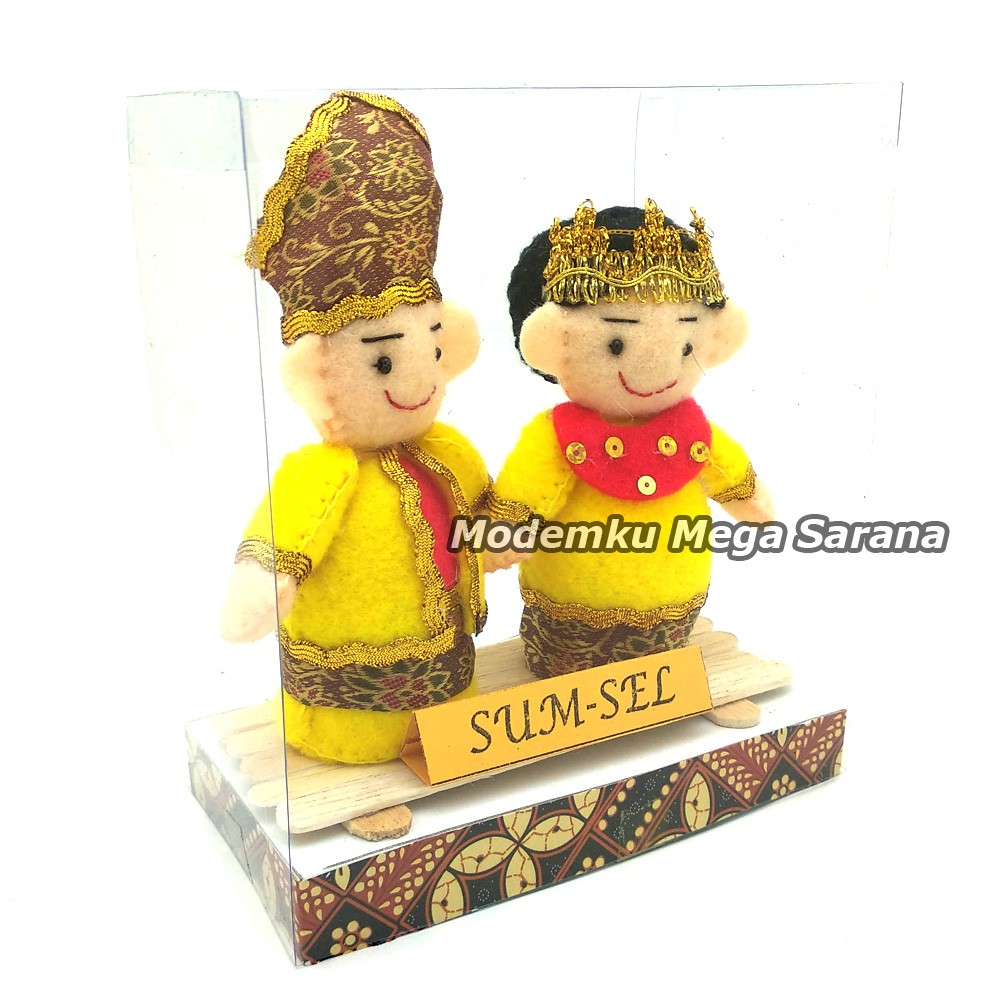 Boneka Pakaian Adat Palembang Sumatera Selatan