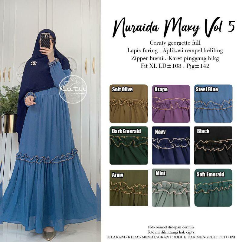 NURAIDA MAXY VOL 5 NEW PREMIUM CERUTY COMBINE NECI REMPLE BAWAH