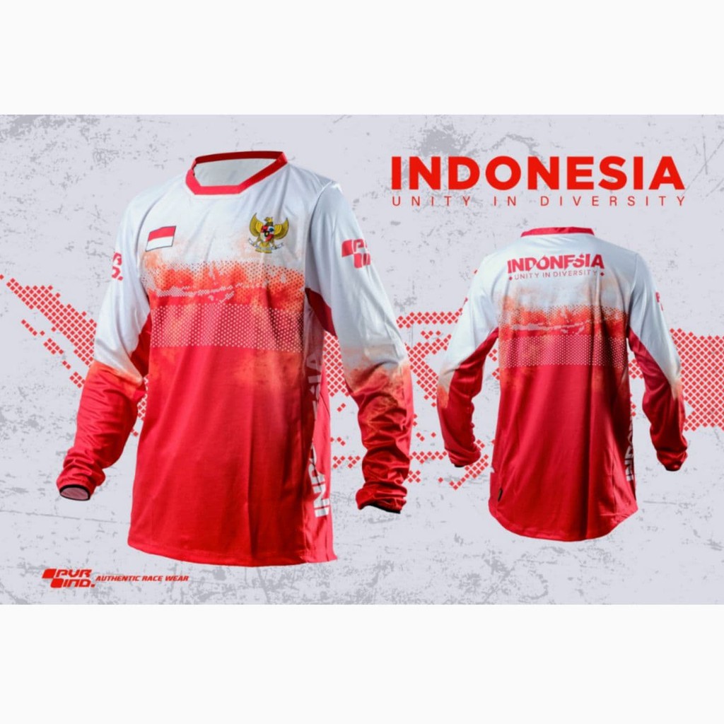 Jersey PVR Merah Putih Indonesia Series - Jerseys MTB Pro Visual Riders  - Jersey Sepeda adem