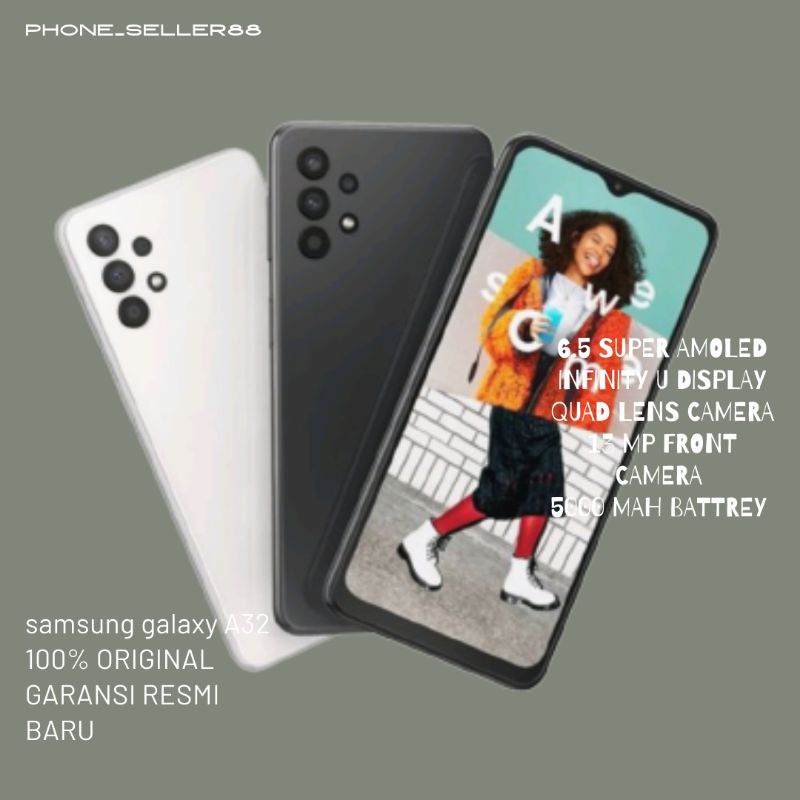 SAMSUNG A32 6/128GB -8/128GB garansi resmi new original