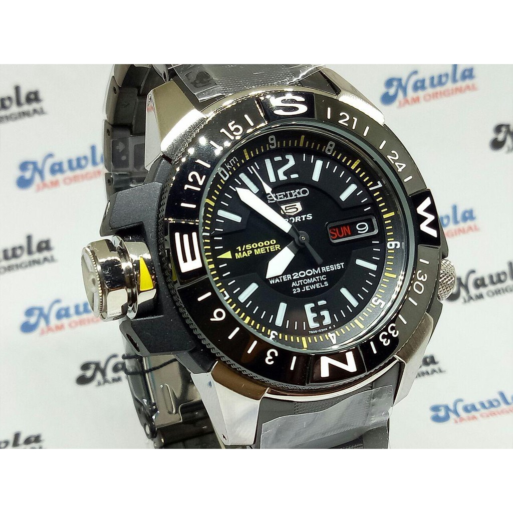 Seiko 5 Sports SKZ231K1 Automatic Map Meter - Jam Tangan Pria SKZ231