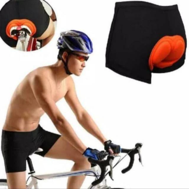  Celana  Dalam  Sepeda  Ketat 3D Padding  Busa Gel Shopee 