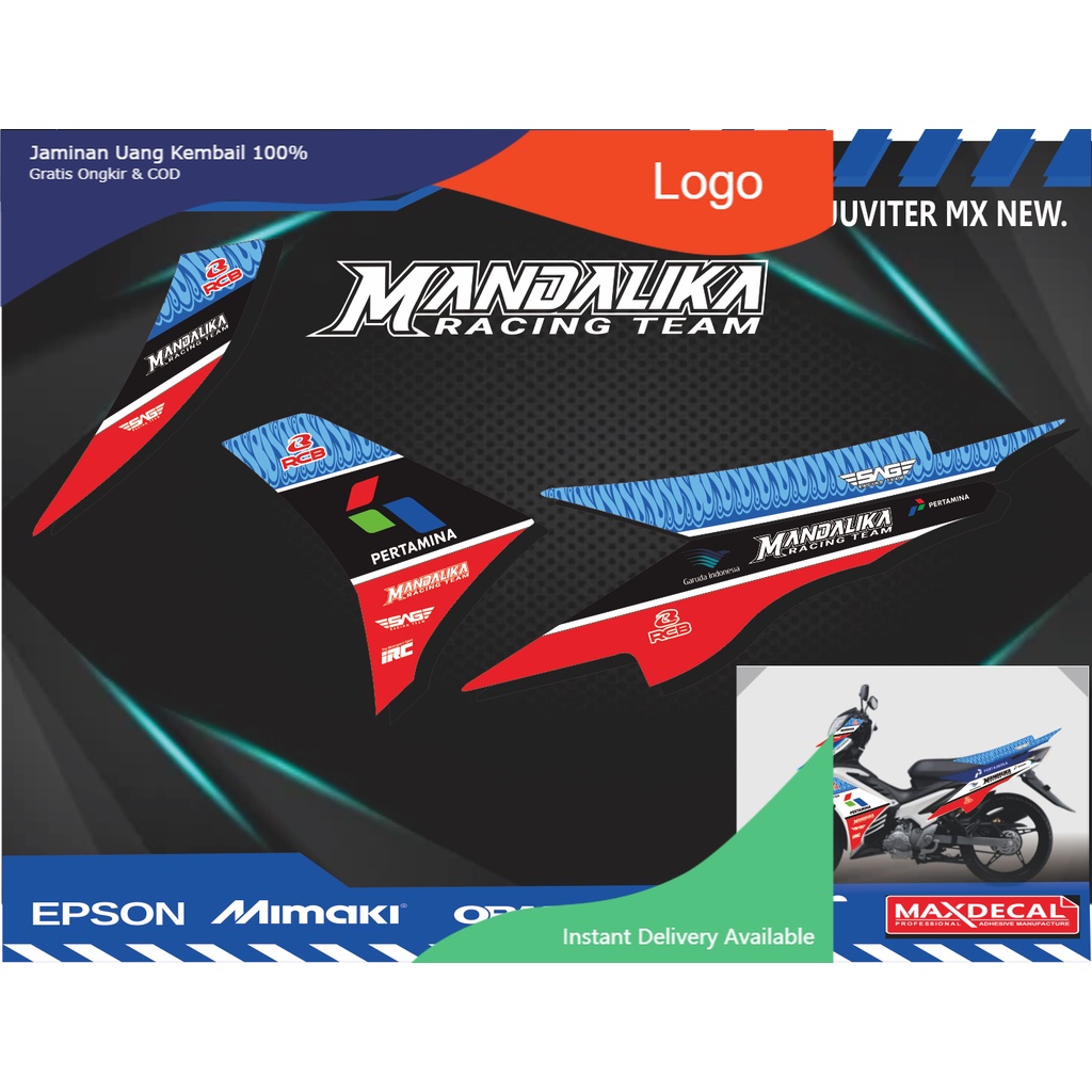 cod striping motr striping variasi jupiter mx 135 new striping variasi