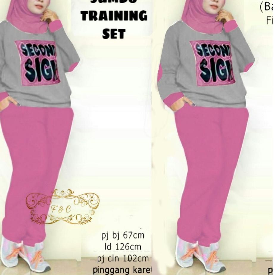 (SPECIAL PRICE) KENZHOU_SHOP FD- setelan sweater wanita jumbo / stelan modis / ST SARI JUMBO TRAININ
