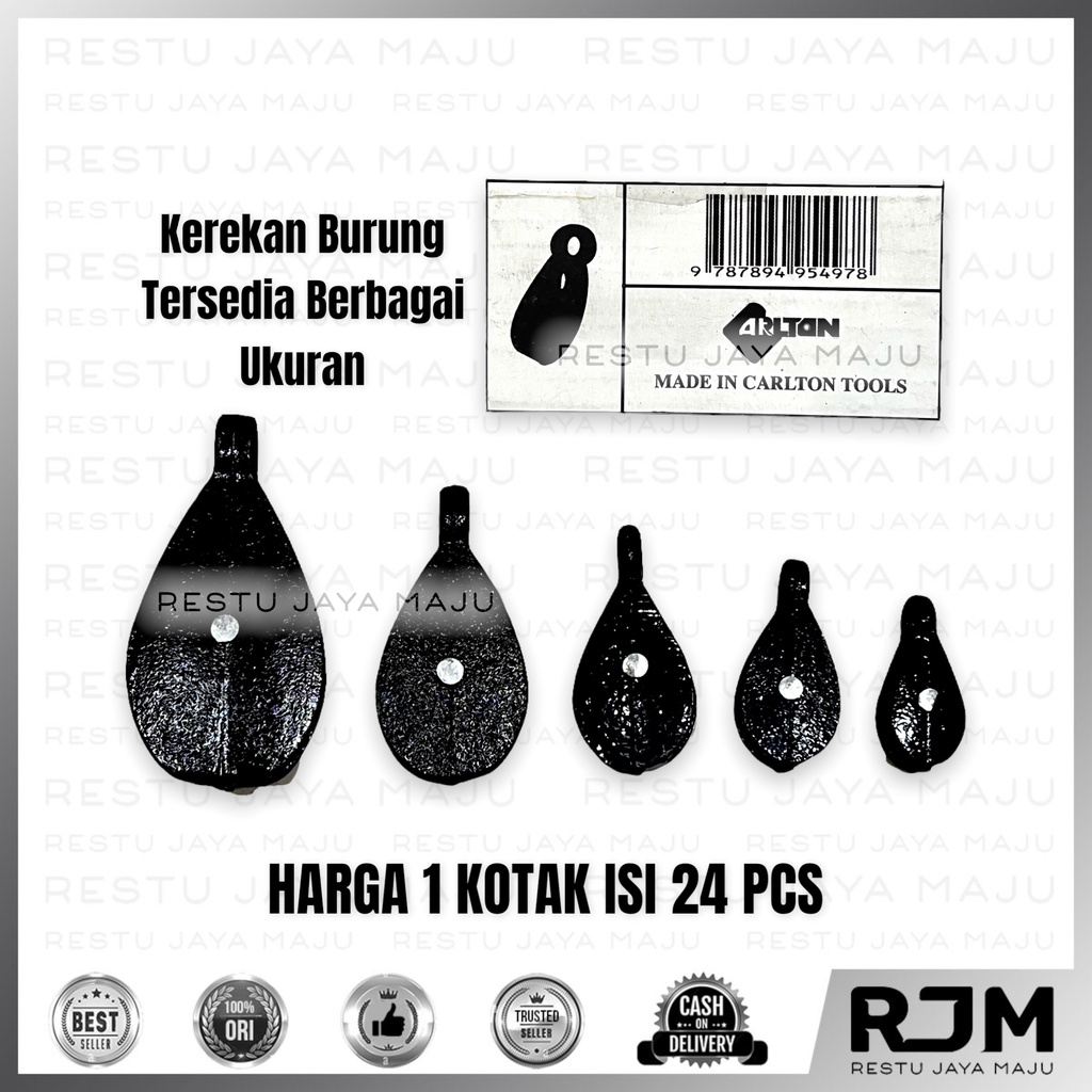 CARLTON Katrol Kerekan Burung 3/4 1 1/4 1/2 2 inch - Sangkar Perkutut Mini Bendera