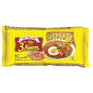 

MIE TELUR KUNING CAP 3 AYAM 200GR - cocok buat mie goreng - mie tek tek - mie telur 3 ayam yang cocok buat segala masakan