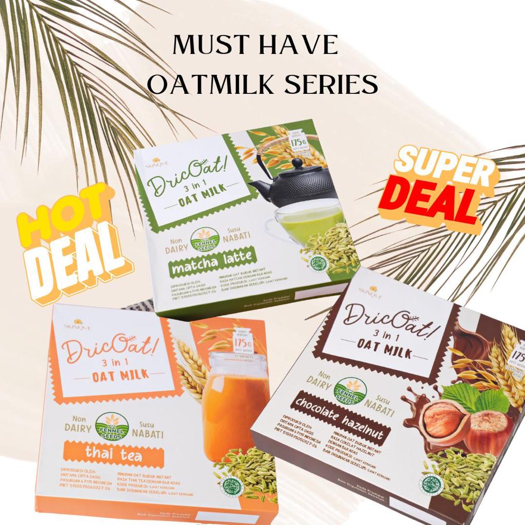 

SKINQUE.co - [MUST HAVE SERIES BUNDLE 3 BOX] Dricoats 3 in 1 Oat Milk isi 5 x 3Box by Skinque.co