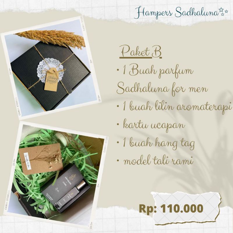 

hampers paket B / kado / hampers estetik / hampers murah