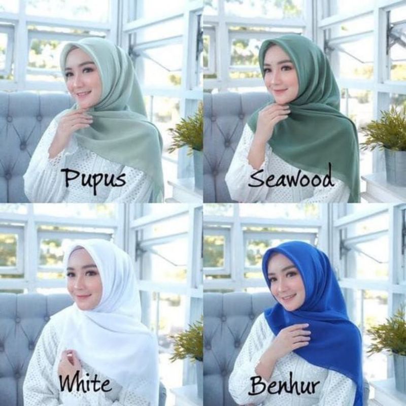 hijab BELLA SQUARE Pollycotton premium-4