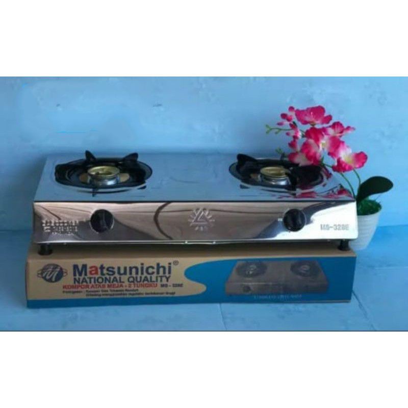 Kompor Gas 2 Tungku +  PAKET Selang Regulator Stainless Stell  SNI