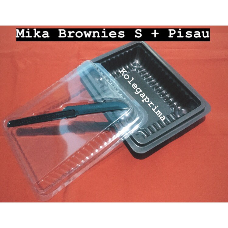 MIKA BROWNIES SMALL + PISAU/ MIKA BROWNIES KECIL ISI 10PCS