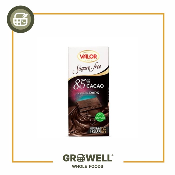 

Valor 85% Dark Chocolate Sugar Free 100G