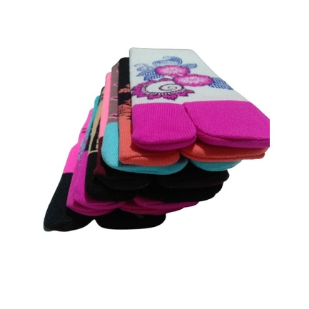KAOS KAKI JEMPOL PENDEK MOTIF LUCU BUNGA KEMBANG/KAOS KAKI JEMPOL WANITA LEMBUT