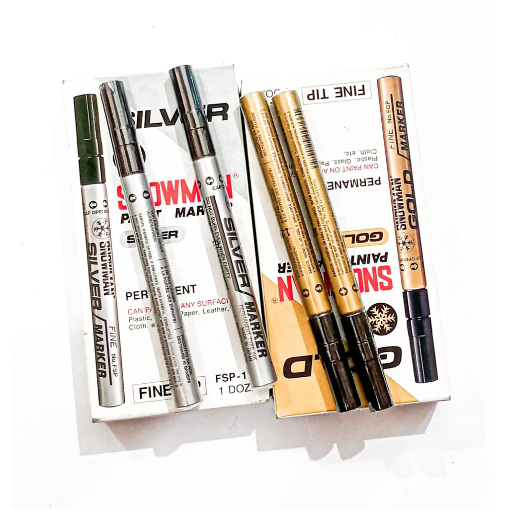 

SNOWMAN PAINT MARKER SILVER DAN GOLD