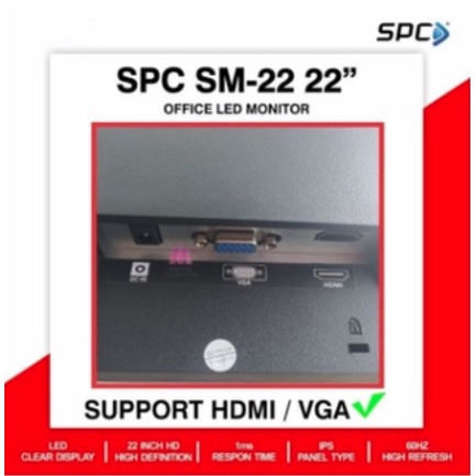 LED Monitor SPC SM-22 21.5Inch 60Hz IPS FHD HDMI - LED SPC Office SM22-3