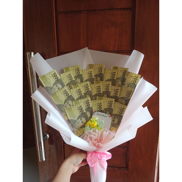 Buket Uang Asli 1000 Murah | Buket Wisuda Buket Ultah | Free Kardus