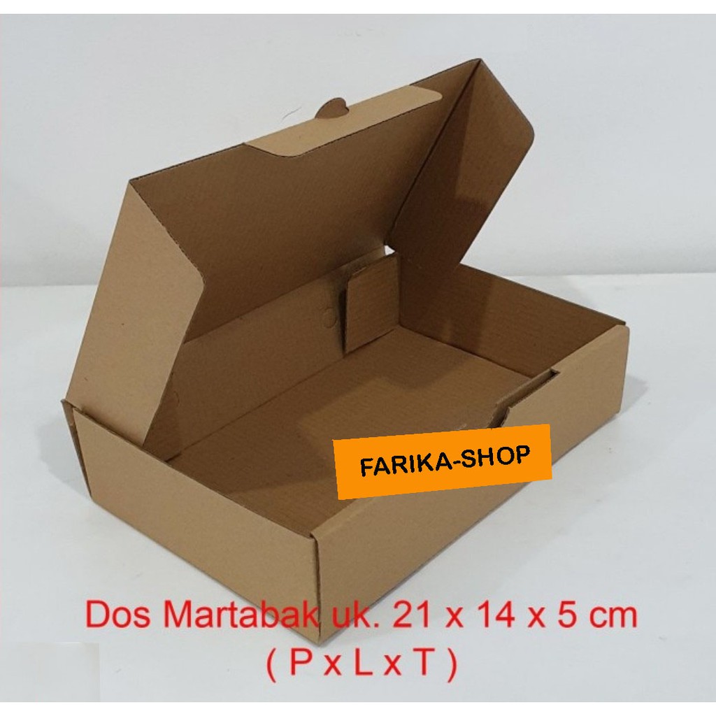 

Kardus ukuran 21x14x5 cm / Kotak Martabak isi 25 pcs